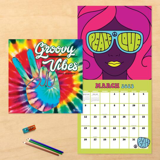 TF Publishing 2023 Groovy Wall Calendar Michaels